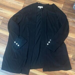 Black Cardigan with Silver Button Accents